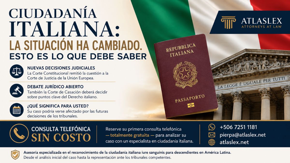 Ciudadanía italiana iure sanguinis: cambios tras el Decreto Tajani y la Ordenanza 147/2026 de la Corte Constitucional italiana.