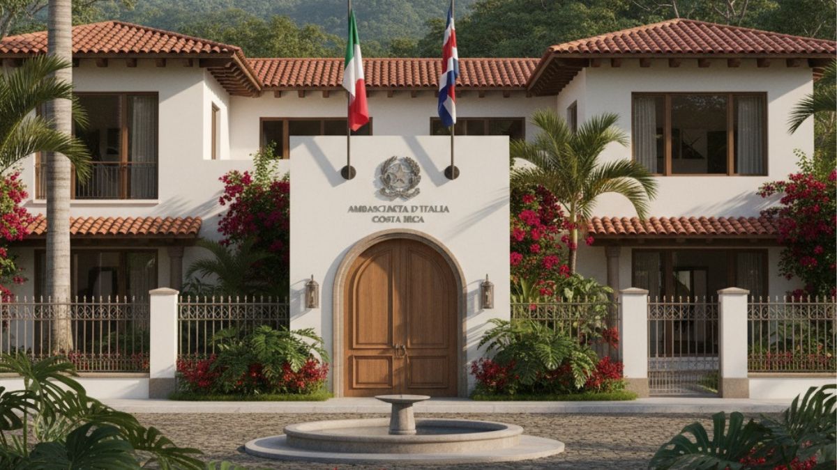 Foto entrada embajada de Italia en Costa Rica